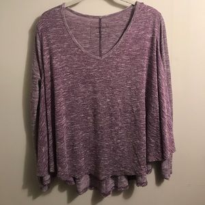 Purple long sleeve Free People flowy top